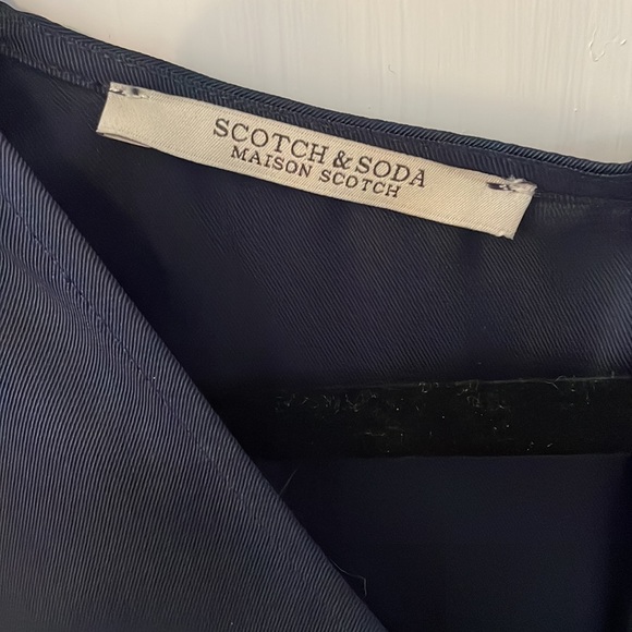 Navy Scotch and Soda asymmetrical dress - Picture 2 of 4